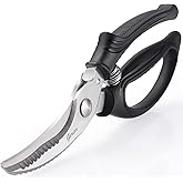 Heavy Duty Poultry Shears - Kitchen Scissors for Cutting Chicken, Poultry, Game, Meat - Chopping Vegetable - Spring Loaded