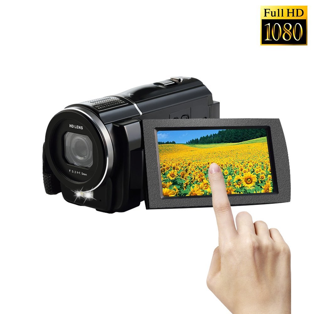 Camcorder 1080p Full HD Digital Video Camera Close up 24.0 MP Camera 3 Inch LCD Touch Screen Video Recorder