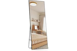 AraSyleon Versatile Full-Length Mirror 60" Height Standing or Leaning Full Body Mirror with Aluminum Alloy for Fitness & Wardrobe