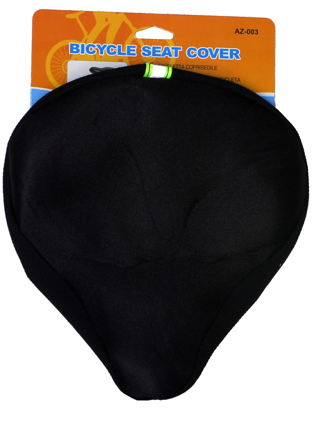 CUCUBA Large Gel Saddle Cushion for Bicycle Saddle Seat Cover for Bicycle Comfort Extra Padded for Stopping Exercise or Spinning Bicycles Black