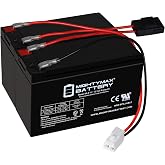 Mighty Max Battery Extended Range Drop in Replacement for 12v Razor Scooter Ride on Toy 9ah Battery kit and Harness