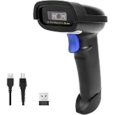 NETUM Bluetooth Barcode Scanner, Support 2.4G Wireless &amp; Bluetooth &amp; Wired | Connect Smart Phone, Tablet, PC, CCD Bar Code Reader Work with Windows, Mac,Android (NT-1228BC)