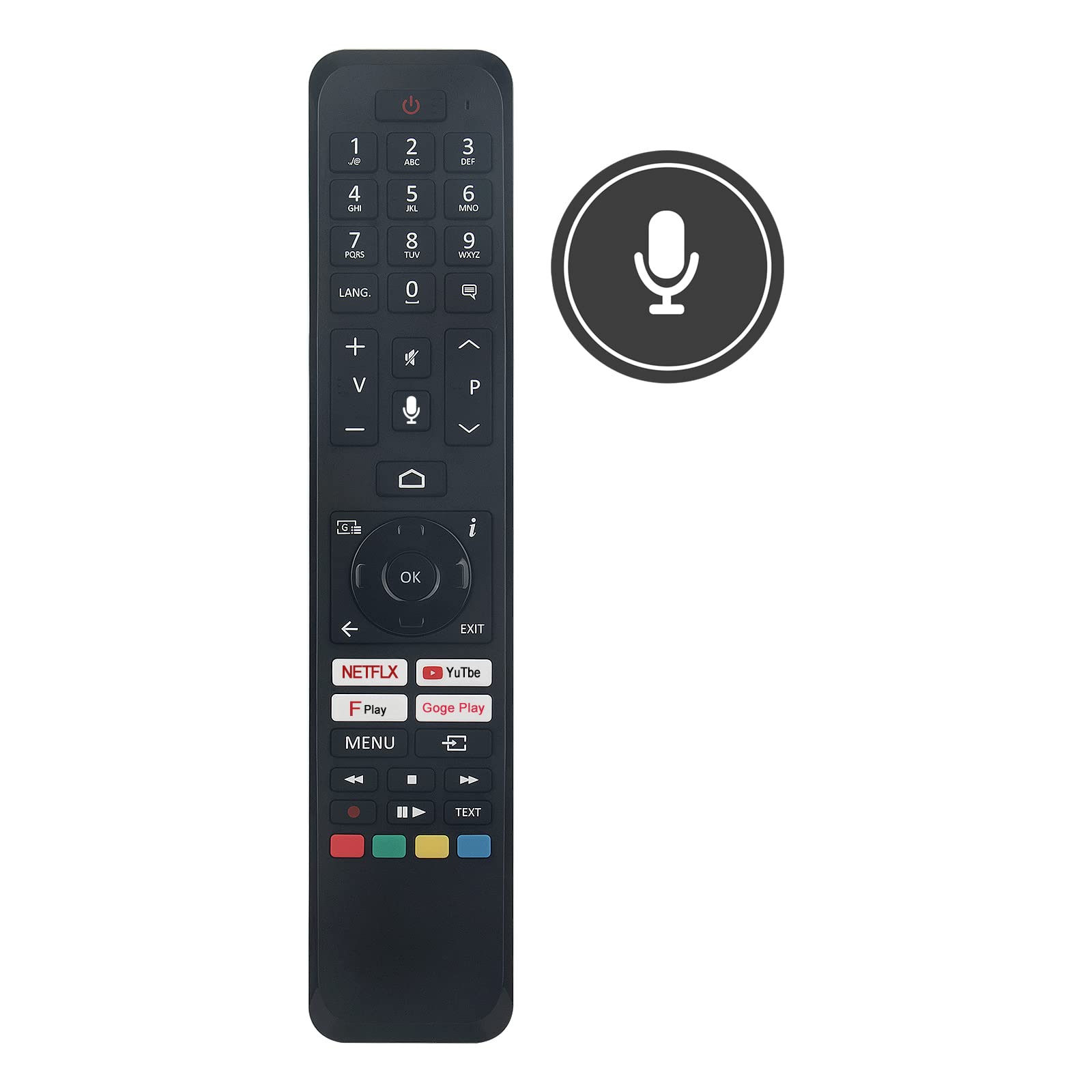 New RC45161 Remote Replacement for JVC LT-24CA120 LT-32CA120 LT-39CA120 for Panasonic TX-43HX700B Android HD TV for Toshiba RC45161 10125374 HD TV for Hitachi 55HAK6150U Android HDTV RemoteController