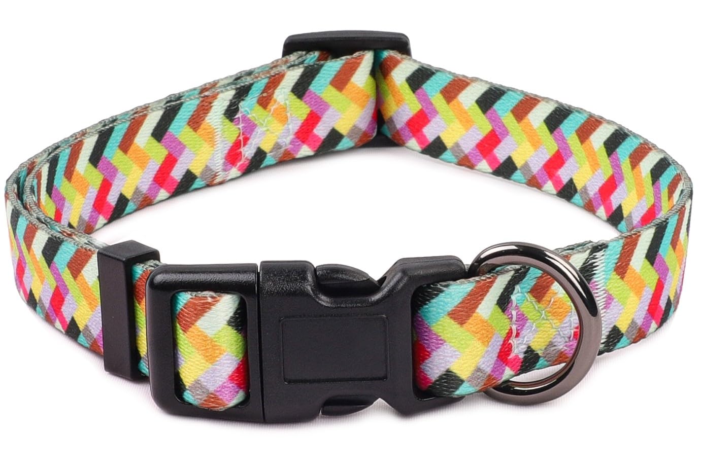 COSYHOMELONDON Dog Collar for Small Dogs, Cute Small Medium Large Dog Pet Collar, with Floral Patterns, Soft Adjustable for Boy Girl Female Male Puppy Dog Collar (Flash strip B, s)