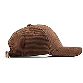 Corduroy Hat Low Profile Solid Color Baseball Caps Sun Hat Adjustable for Men and Women