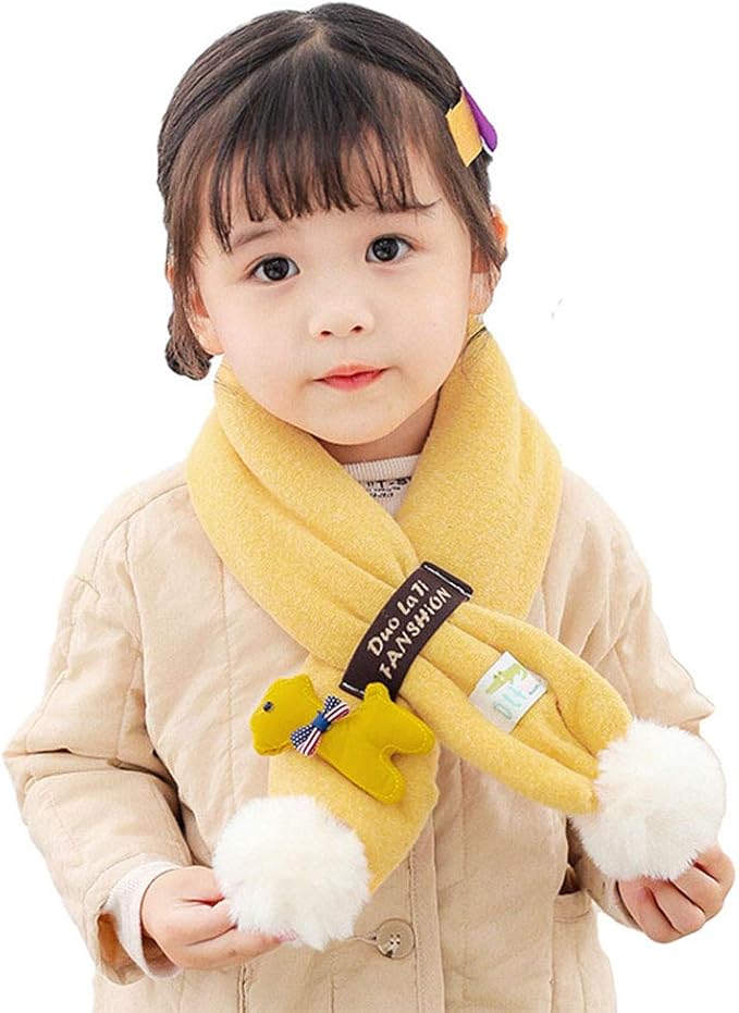 Amazon 子供スカーフ 子供用マフラー ネックウォーマー 柔らかい 可愛い 暖かい 防寒対策 防寒グッズ 幼児 冬野外スポーツアウトドアスキー スノボ 通園 通学 入園 入学 自転車 パーティー 散歩 スキー ショー 新年 アクセサリー イエロー マフラー 通販
