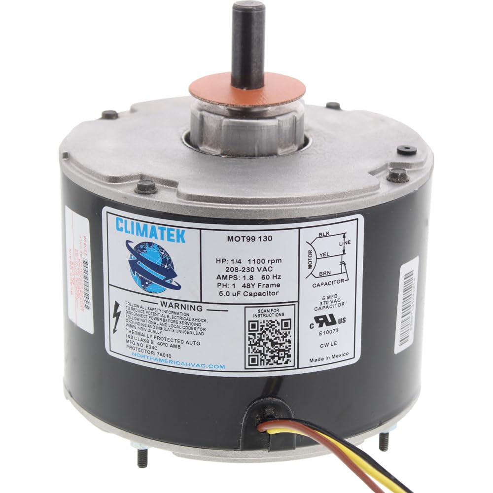 Photo 1 of 5KCP39EGS070S - ClimaTek Exact Replacement for GE Genteq 1/4 HP Fan Motor