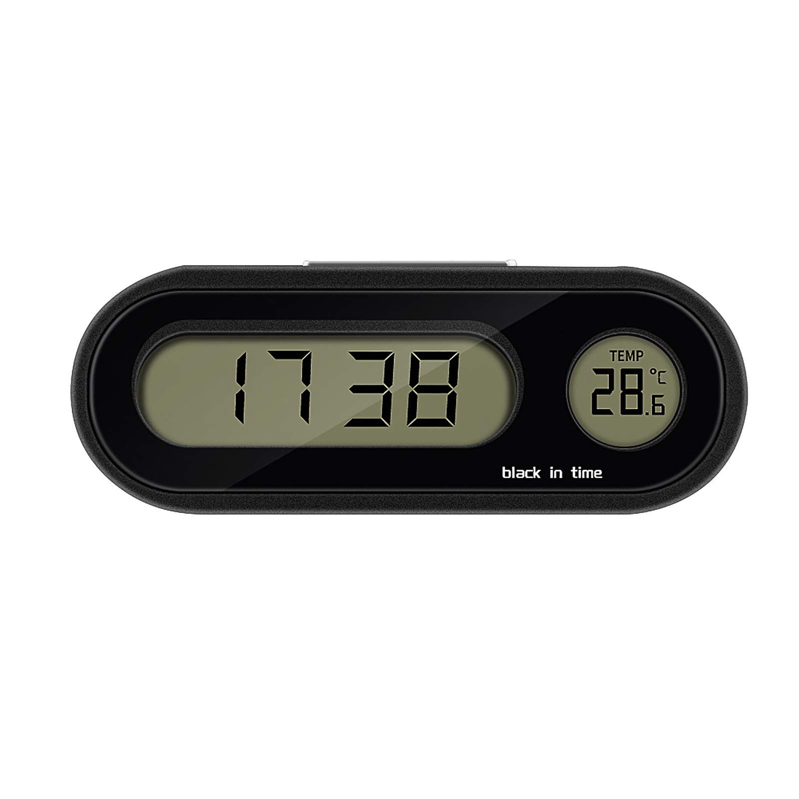 ONEVER 2 in 1 Car Digital Clock with Thermometer - Universal Vehicle Dashboard Clock