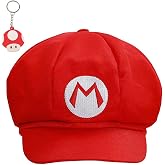 EIKOU New Version Super Mari Bros Unisex Hat Cap Mari Luig Cosplay Hat (Red Cap)