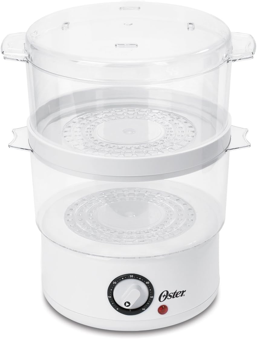 Oster Double Tiered Food Steamer, 5 Quart, White (CKSTSTMD5W015) eBay