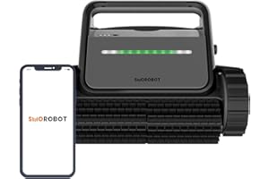 SMOROBOT Cordless Robot Pool Cleaner for Inground Pools up to 2500 Sq.ft – Dual Filtration, Weekly Timer, Ultra-Powerful Suction, Enhanced Wall-Climbing Brush & Smart Navigation for Deep Cleaning