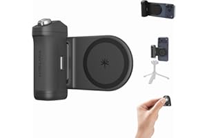 PGYTECH MagCam V2 Phone Grip Kit, 3-in-1 Mobile Phone Grip with MagSafe Wireless Charging/Detachable Bluetooth Remote, Built 