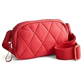 Vera Bradley Women's Featherweight Woodward Small Belt Bag, Swirling Poppies, One Size