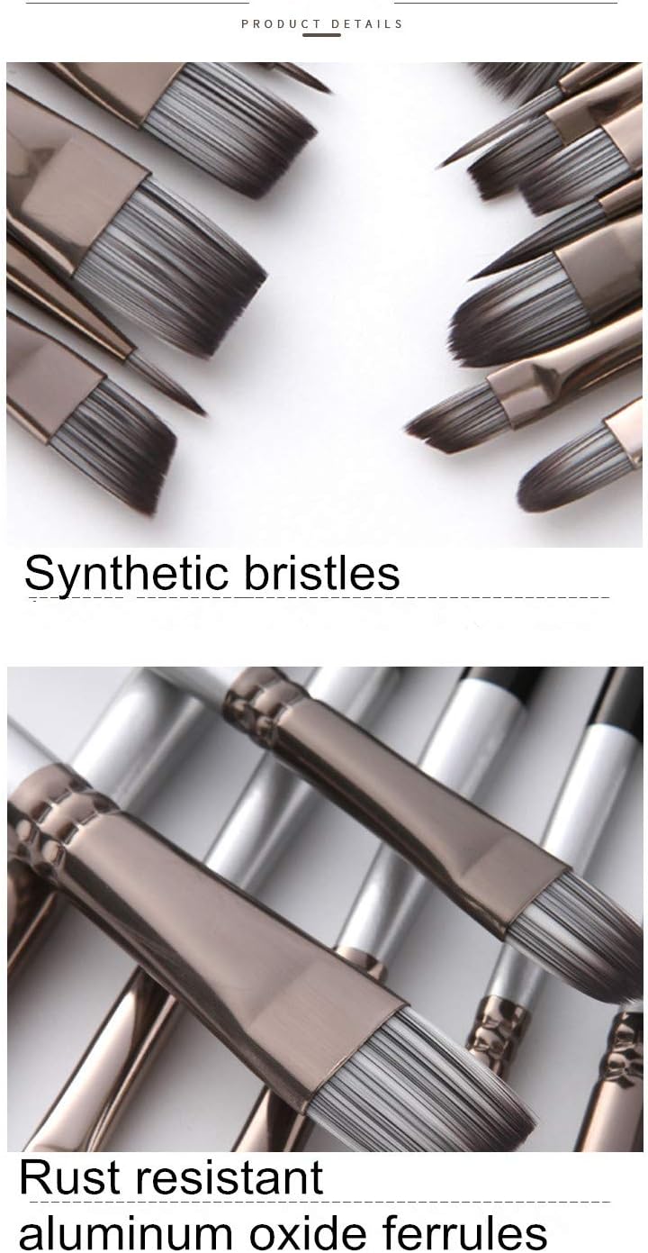 Paint Brush Set including Travel Case- Nylon Hair Paintbrushes for Acrylic Watercolor Oil Gouache Paint - Image 5