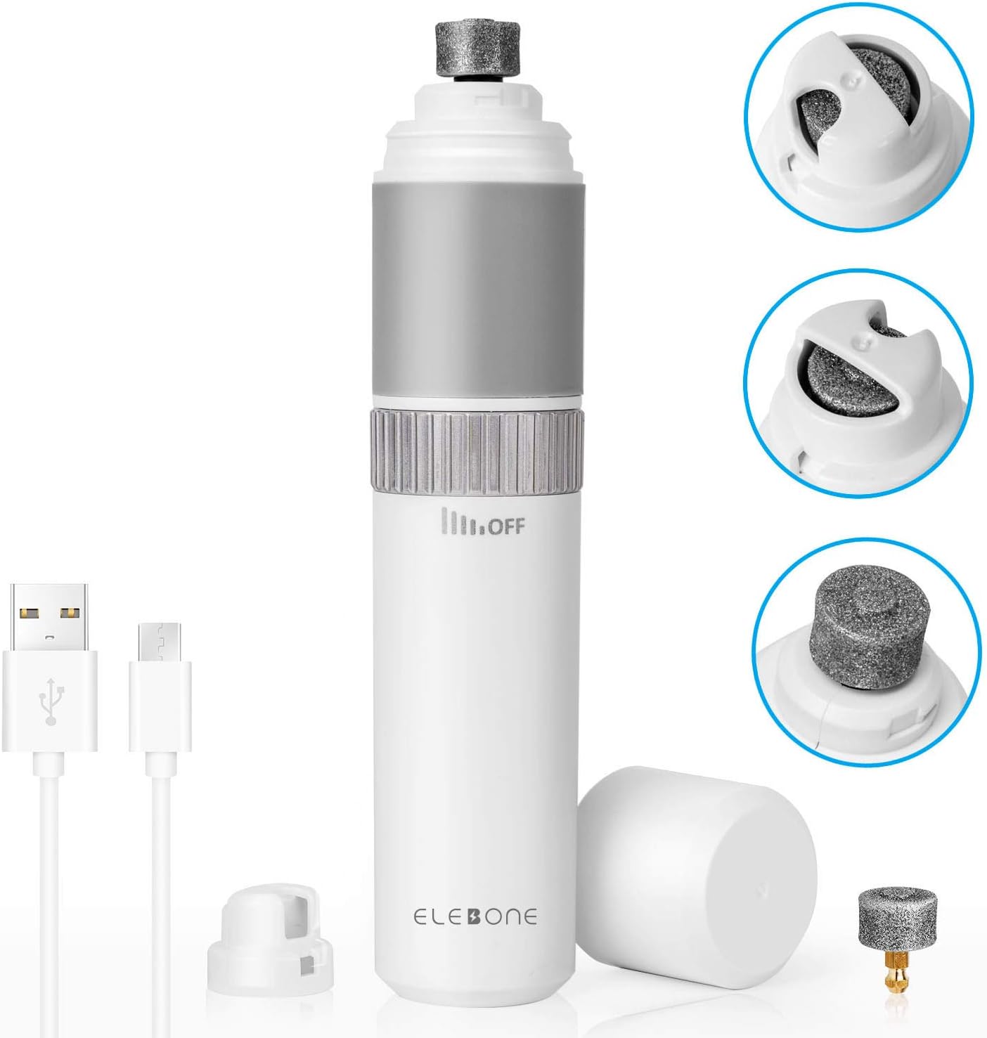 Aircover Dog Nail Grinder, Electric Dog Nail Trimmer, Cordless & Rechargeable Pet Nail Grinder for Dog and Cat, Stepless Speed Regulation, Pet Grooming Tool Kit Paw Trimmer for Small Medium Large Pet