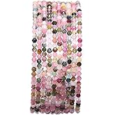 BEADIA Faceted Natural Tourmaline Stone Round Loose Semi Gemstone Beads for Jewelry Making 2-2.5mm 38cm