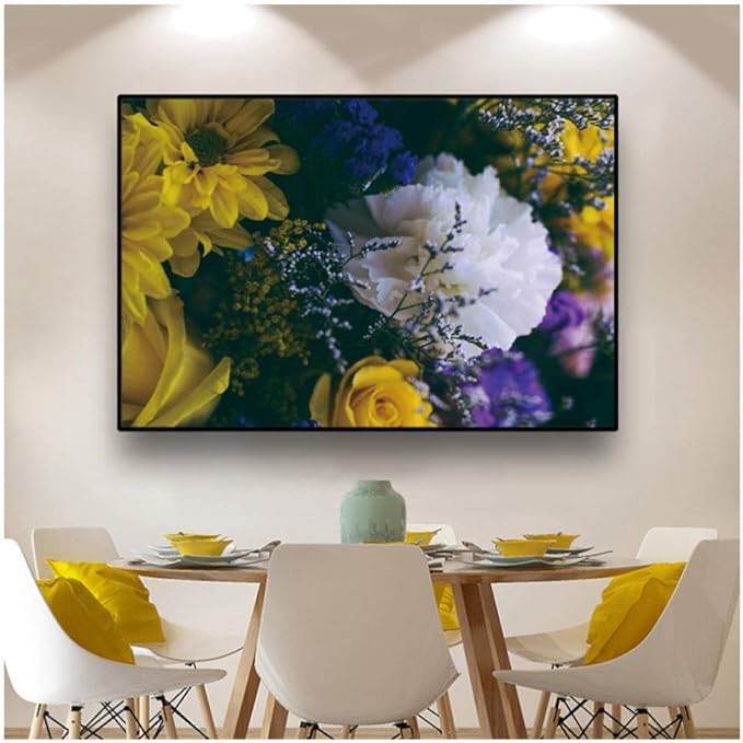 Color pastel Arte de la pared Flores Lienzo Pintura Impresión botánica