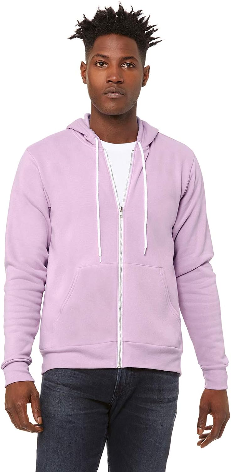 lilac zip hoodie