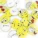 A Little Lemon Mini Metal Smiley Smile Face Button Pins，1.2 Inch Size - 80 Pack