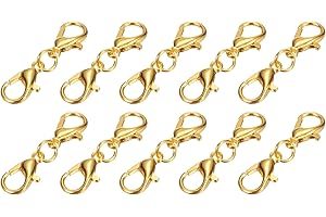uxcell Bracelet Extender, 10Pcs - Double Lobster Claw Clasps Necklace Extenders, Connector Extension Clasp and Closure for DI