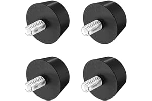 TA-VIGOR 4pcs M10*20 Conical Rubber Mounts D38 x H20mm, Rubber Isolator Mount Shock Absorbe with Threaded Studs