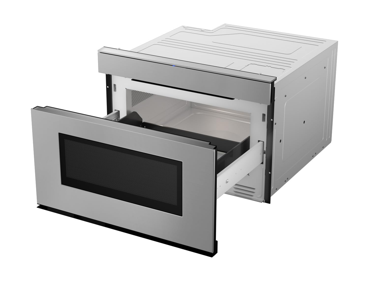 SHARP SMD2479JS Smart Microwave Drawer Oven with Easy Wave Open, 24-inch, 1.2 Cubic Feet, 950 Watt, Concealed Glass Touch Control Panel, Compatible with Alexa Certified, Stainless Steel