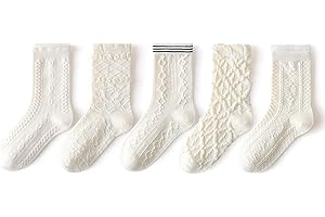 Pfimigh Baby Girls Socks, Warm Cotton Thermal Kids Socks, Ankle Crew Child Boys Socks, 1-3/3-5/6-8/9-12 Years Old, 5 Pairs