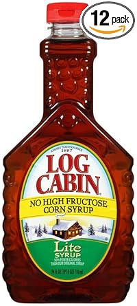 Amazon Com Log Cabin Syrup Lite 24 Ounce Pack Of 12