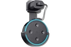 Sintron Wall Mount Holder for UK Google Mini & Dot 2 - Smart Home Outlet Wall Mount Stand for Dot 2nd Generation Speaker Holder with Charging Cord Cable, Space Saving Accessories Without Messy Wires
