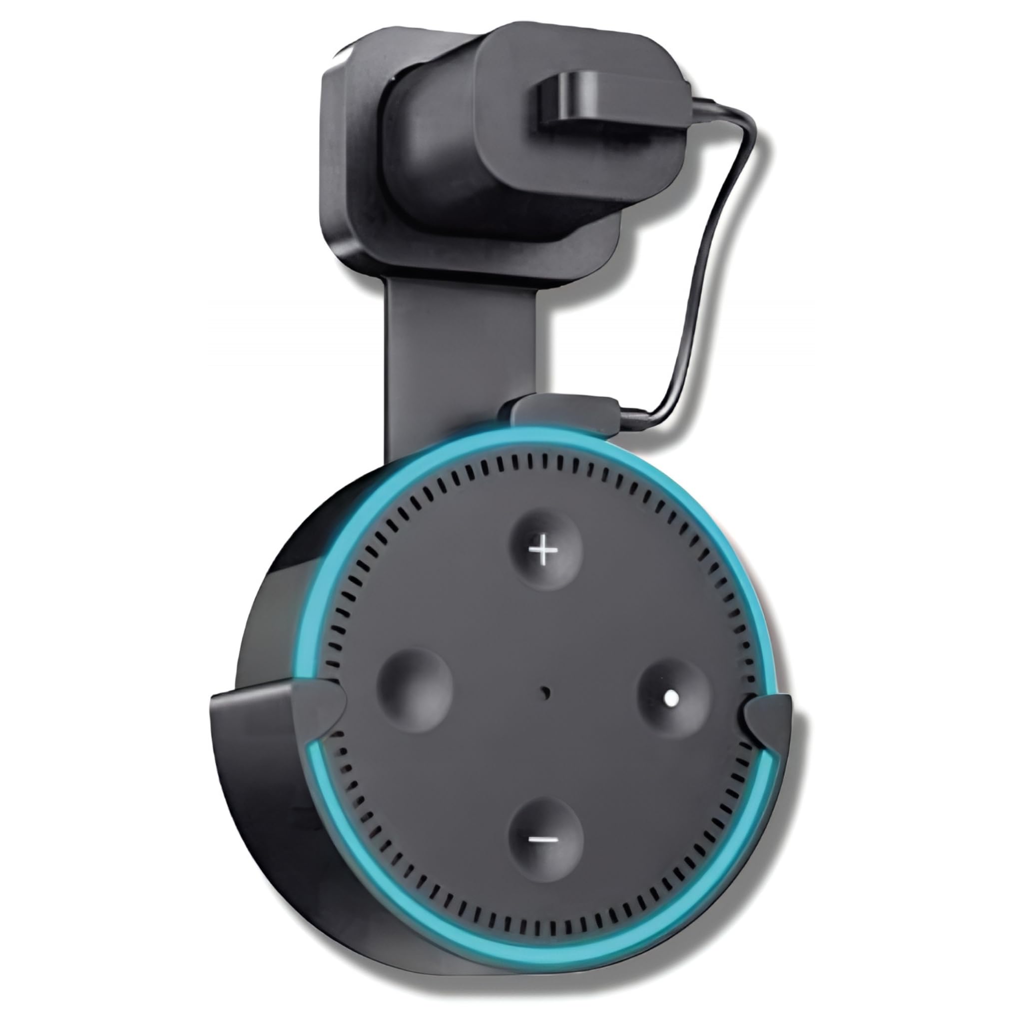 Photo 1 of Sintron Wall Mount Holder for UK Google Mini & Dot 2 - Smart Home Outlet Wall Mount Stand for Dot 2nd Generation Speaker Holder with Charging Cord Cable, Space Saving Accessories Without Messy Wires