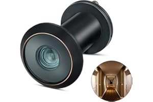 TOGU TG2814YG-BC Brass UL Listed 220-degree Door Viewer with Heavy Duty Privacy Cover for 1-3/8" to 2-1/6" Doors, Classicism 