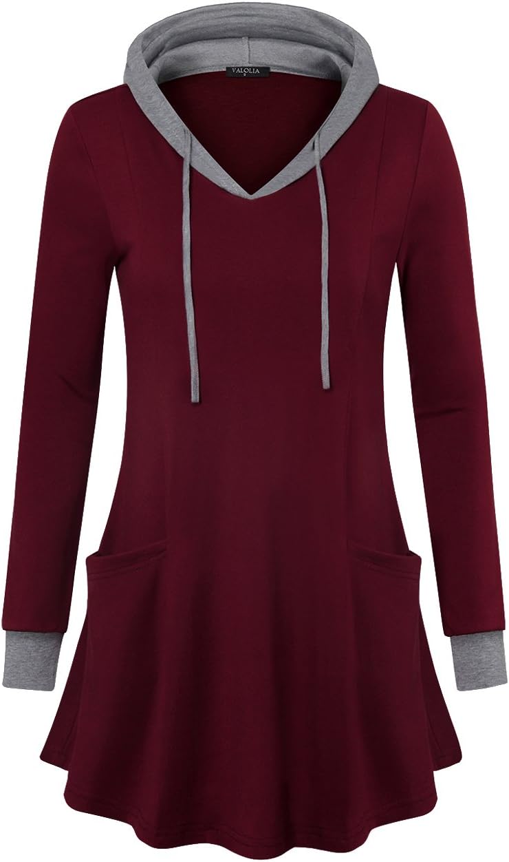 Women's Color Block Lightweight Spring Pullover Plaid Splicing Sweatshirt with Pockets