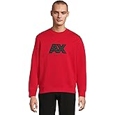 Armani Exchange mens Quilted Logo Crewneck Sweatshirt