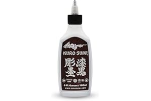 Kuro Sumi - Outlining Black Tattoo Ink - Professional Tattoo Ink & Tattoo Supplies for Outlining & Shading - Skin-Safe Permanent Tattooing - Vegan (6 oz)
