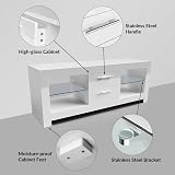 ELEGANT 1300mm LED TV Cabinet White Gloss with Ambient Lights 52 Inch view 4