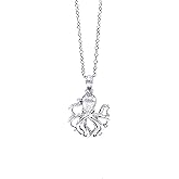 Charm America - Silver Octopus Pendant Necklace- 925 Sterling Silver- Silver Adjustable Necklace 16"-18"