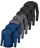 7 Pack Long Sleeve Shirts for Men - Quick Dry