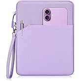 CAAORDKSO 9-11 Inch Tablet Sleeve Case, Tablet Bag Carrying Travel Pouch for iPad 11-inch A16 2025, 11 inch iPad Air M3 M2 / Pro M4, 10.2 10.9" iPad, Galaxy Tab S8/S9 11"/ Galaxy Tab A9+ Bag, Purple