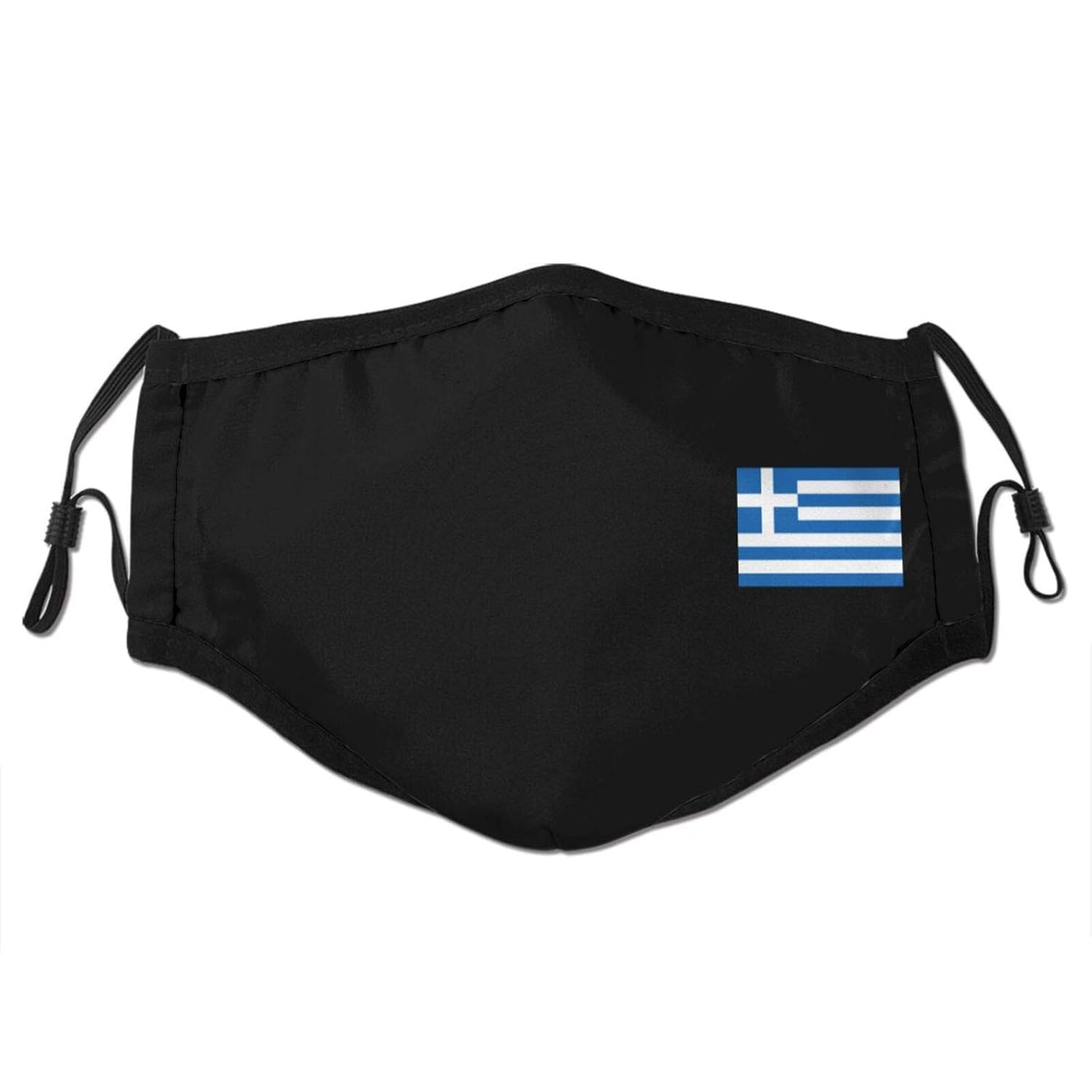 Greek Flag Face Mask Men's Womens Wind Mask Balaclava face Masks with Two Replaceable Filters