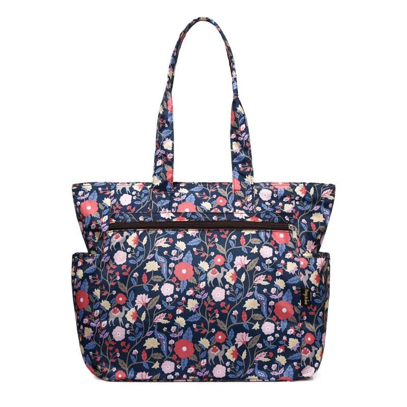 Floral Tote Water-resistant Large Shoulder Bag for Shopping School Work College Yoga Travel Beach Daily Use with Multi Pockets (Dream Garden)