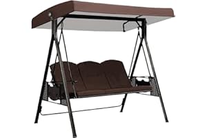 Outdoor Swing Canopy Replacement Cover for 3 Seater, Waterproof Patio Swing Cover with UV Protection, Universal Replacement C