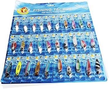 Amazon アールイー Re ルアー スプーン セット トラウト ニジマス バス 釣り 初心者 練習 入門 実績カラー アピールカラー バリエーション 30個セット Re アールイー ルアー