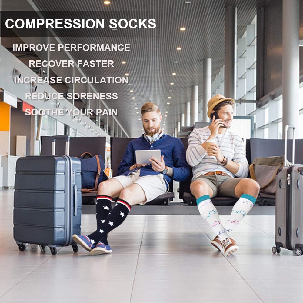 Compression Socks Women & Men 20-30mmHg - Best Support for Running,Sports,Hiking,Flight Travel,Circulation: Clothing