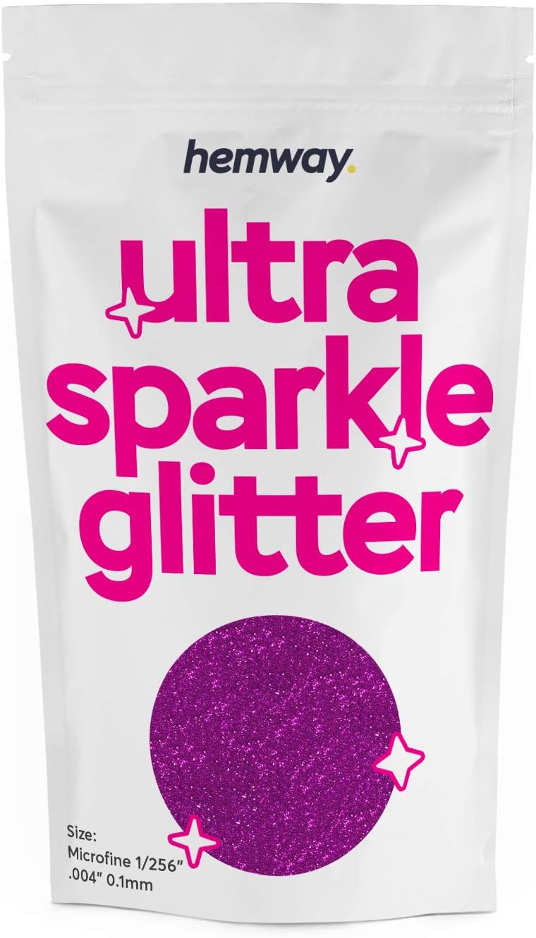 Hemway Ultra Sparkle Glitter Fuchsia Pink 100g Microfine