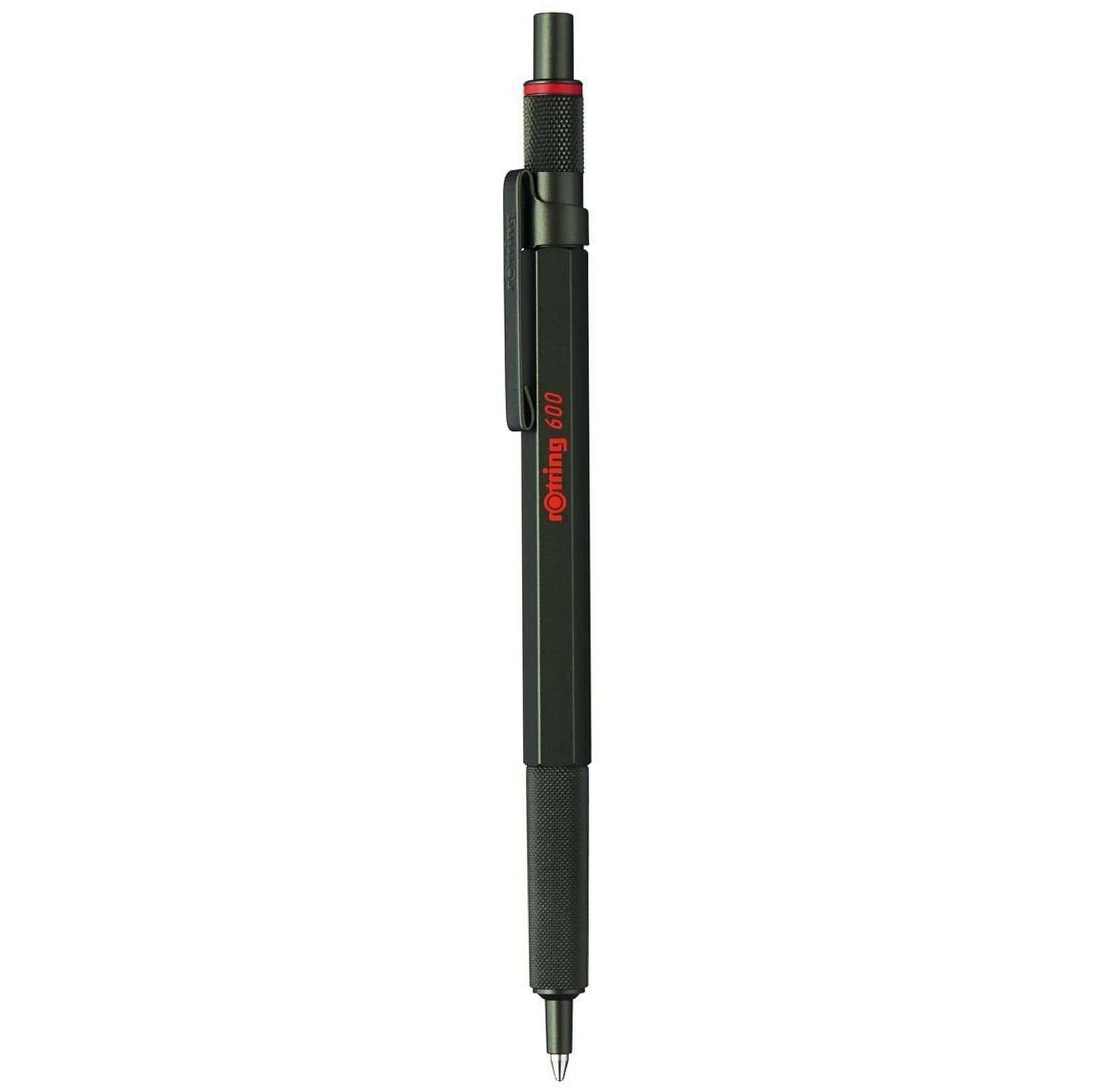 rOtring 600 Ballpoint Pen | Medium Point | Black Ink | Green Barrel | Refillable