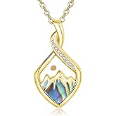 Zhi Kexin Rhombus Mustard Seed Mountain Necklace for Women 925 Sterling Silver Christian Faith Pendant Inspirational First Communion Confirmation Jewelry Gifts