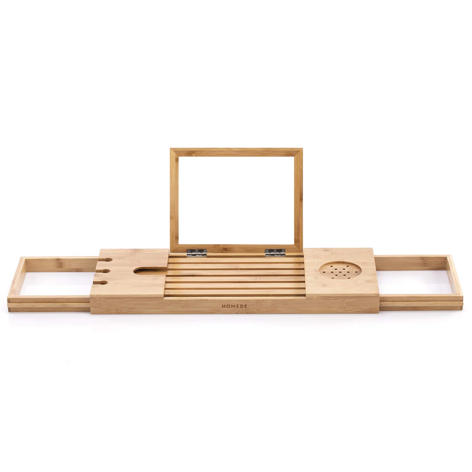 Homede Meledyn Bathtub Shelf Made of Bamboo Non-Slip Bath Board
