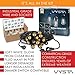 Vysta 52 Feet LED Outdoor Patio String Lights – Industrial Grade Wire Strand, 17 Clear Bulbs and Sockets, Daisy Chain Outlet - Soft White Glow