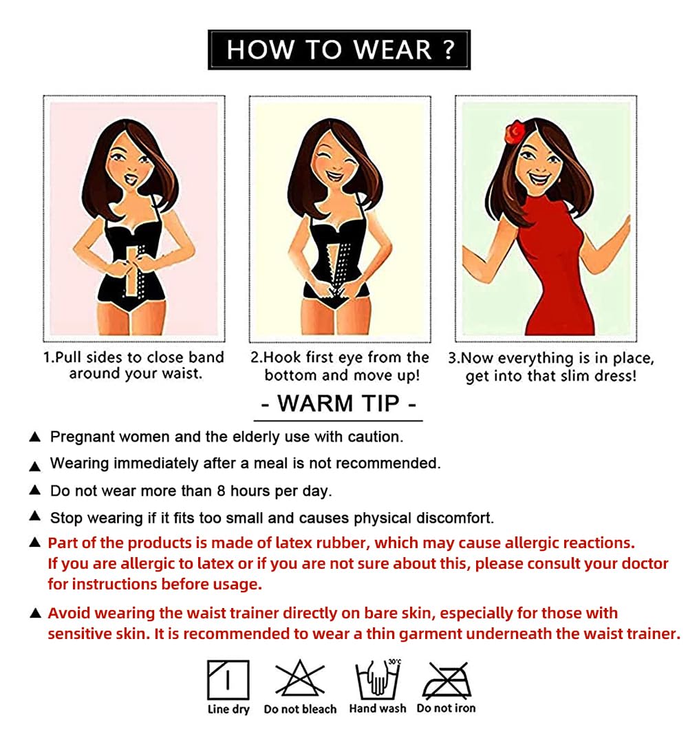 YIANNA Waist Trainer for Women Latex Underbust Waist Cincher Corset Sport Girdle Hourglass Body Shaper