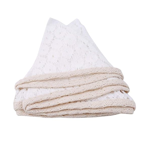 Fliyeong Premium Lace Bunting Vintage Flag Banner Wimpel Girlande Stoff Dreieck Flaggen Chic Dekoration für Retro Hochzeit Ge